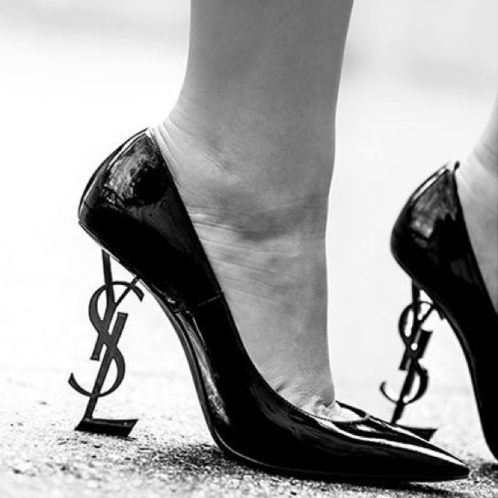 YSL Opyum Heels Black Pumps 36